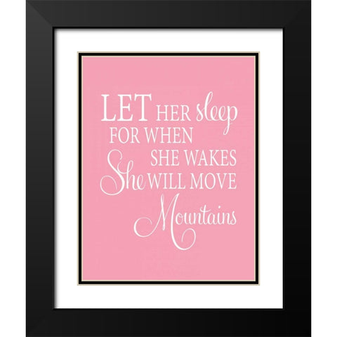 Let Her Sleep Black Modern Wood Framed Art Print with Double Matting by Robinson, Tamara