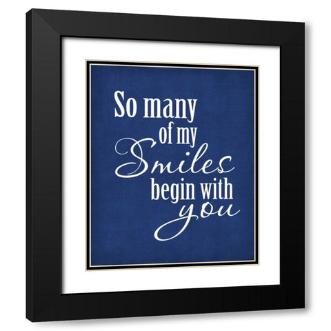 So Many Smiles Black Modern Wood Framed Art Print with Double Matting by Robinson, Tamara