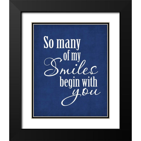 So Many Smiles Black Modern Wood Framed Art Print with Double Matting by Robinson, Tamara