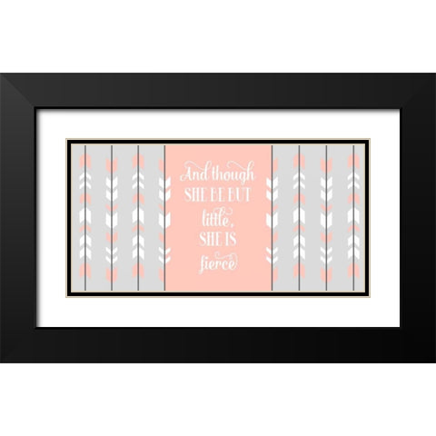 Fierce Tribal Arrow II Black Modern Wood Framed Art Print with Double Matting by Robinson, Tamara