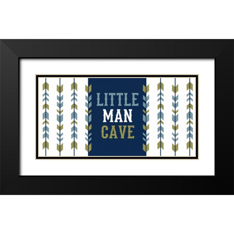 Little Man Cave Arrows Black Modern Wood Framed Art Print with Double Matting by Robinson, Tamara