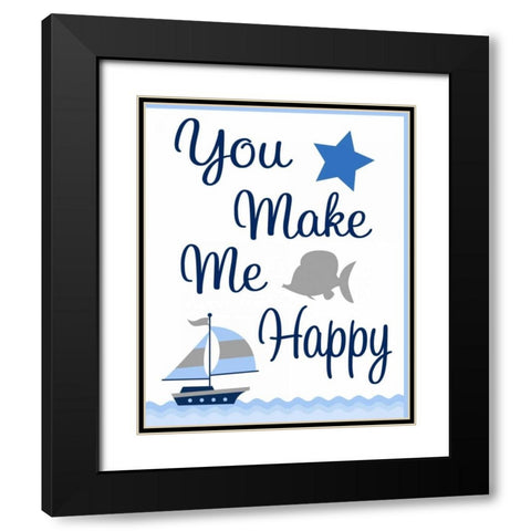 Nautical Sunshine III Black Modern Wood Framed Art Print with Double Matting by Robinson, Tamara