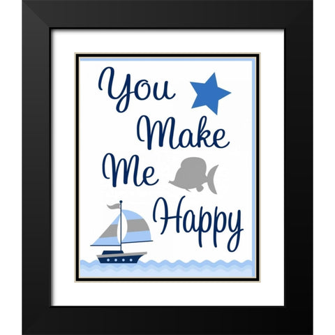 Nautical Sunshine III Black Modern Wood Framed Art Print with Double Matting by Robinson, Tamara