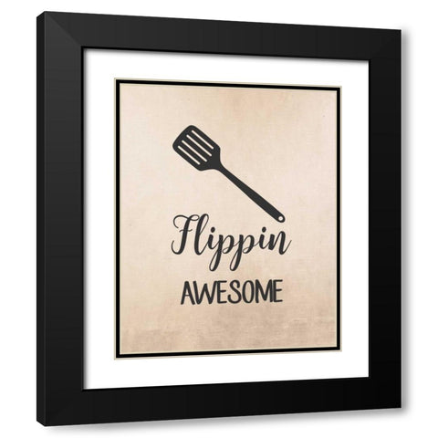 Flippin Awesome Black Modern Wood Framed Art Print with Double Matting by Robinson, Tamara