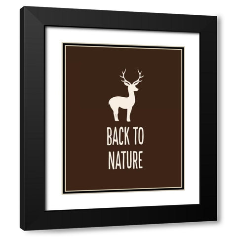 Back to Nature Black Modern Wood Framed Art Print with Double Matting by Robinson, Tamara