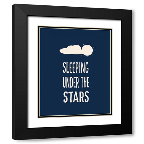 Sleeping Under the Stars Black Modern Wood Framed Art Print with Double Matting by Robinson, Tamara