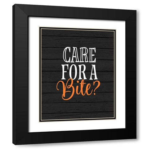 Care for a Bite?  Black Modern Wood Framed Art Print with Double Matting by Robinson, Tamara