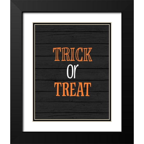 Trick or Treat Black Modern Wood Framed Art Print with Double Matting by Robinson, Tamara