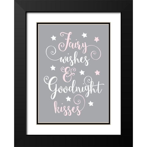 Fairy Wishes Black Modern Wood Framed Art Print with Double Matting by Robinson, Tamara