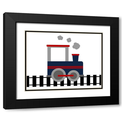 Train Tracks Black Modern Wood Framed Art Print with Double Matting by Robinson, Tamara