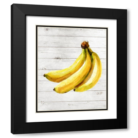 Bananas Black Modern Wood Framed Art Print with Double Matting by Robinson, Tamara