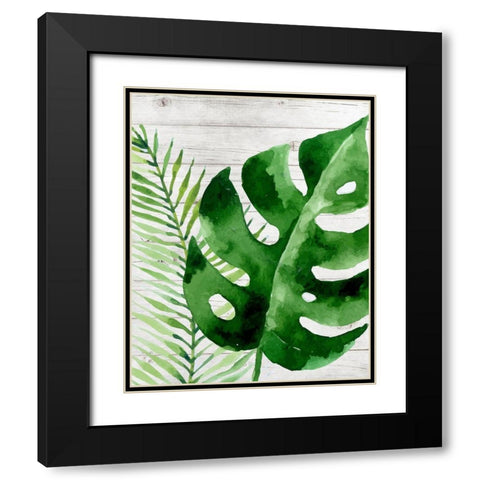 Banana Leaf I Black Modern Wood Framed Art Print with Double Matting by Robinson, Tamara