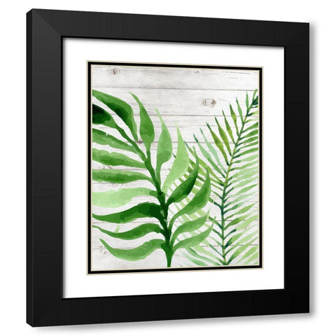 Banana Leaf II Black Modern Wood Framed Art Print with Double Matting by Robinson, Tamara