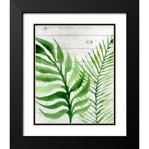 Banana Leaf II Black Modern Wood Framed Art Print with Double Matting by Robinson, Tamara