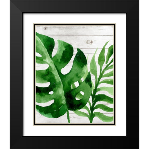 Banana Leaf III Black Modern Wood Framed Art Print with Double Matting by Robinson, Tamara