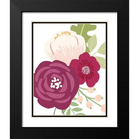 Floral Bouquet III Black Modern Wood Framed Art Print with Double Matting by Robinson, Tamara