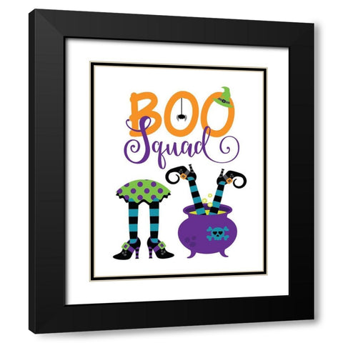 Boo Squad Black Modern Wood Framed Art Print with Double Matting by Robinson, Tamara