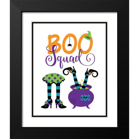 Boo Squad Black Modern Wood Framed Art Print with Double Matting by Robinson, Tamara