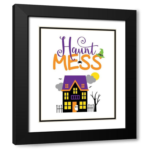 Haunt Mess Black Modern Wood Framed Art Print with Double Matting by Robinson, Tamara