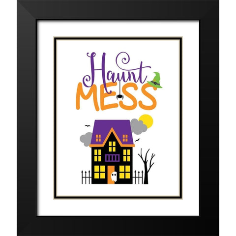 Haunt Mess Black Modern Wood Framed Art Print with Double Matting by Robinson, Tamara