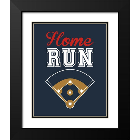 Home Run Black Modern Wood Framed Art Print with Double Matting by Robinson, Tamara