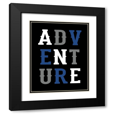 Adventure Black Modern Wood Framed Art Print with Double Matting by Robinson, Tamara