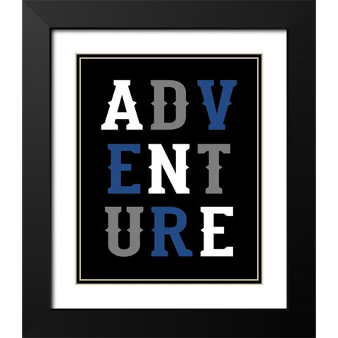 Adventure Black Modern Wood Framed Art Print with Double Matting by Robinson, Tamara
