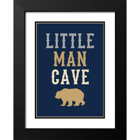 Little Man Cave Black Modern Wood Framed Art Print with Double Matting by Robinson, Tamara