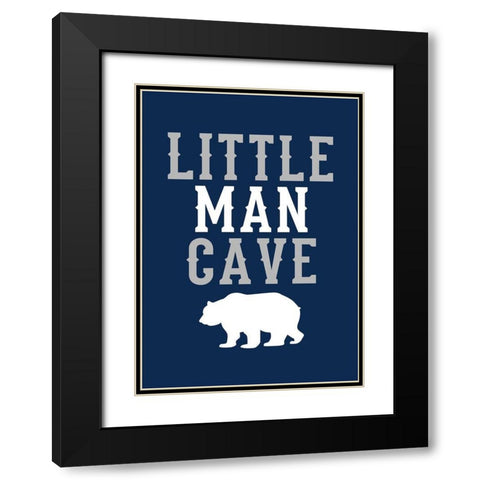 Little Man Cave Black Modern Wood Framed Art Print with Double Matting by Robinson, Tamara