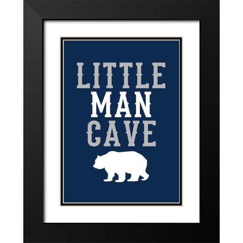 Little Man Cave Black Modern Wood Framed Art Print with Double Matting by Robinson, Tamara