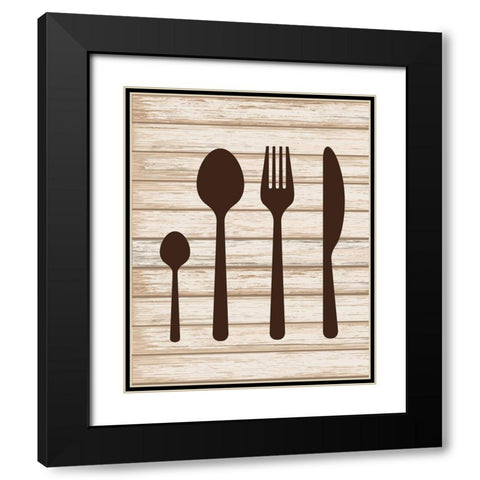 Dining Room Black Modern Wood Framed Art Print with Double Matting by Robinson, Tamara