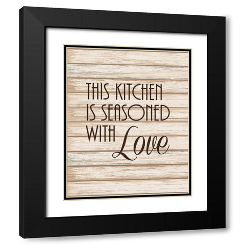 Seasoned with Love Black Modern Wood Framed Art Print with Double Matting by Robinson, Tamara