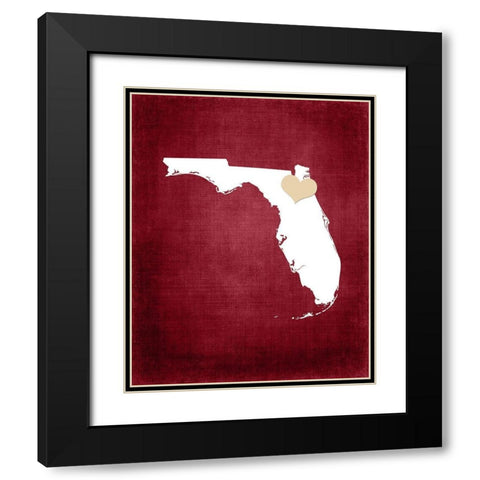 Florida Black Modern Wood Framed Art Print with Double Matting by Robinson, Tamara