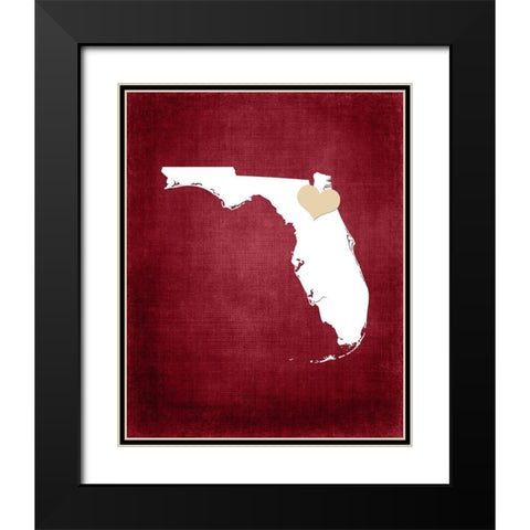 Florida Black Modern Wood Framed Art Print with Double Matting by Robinson, Tamara