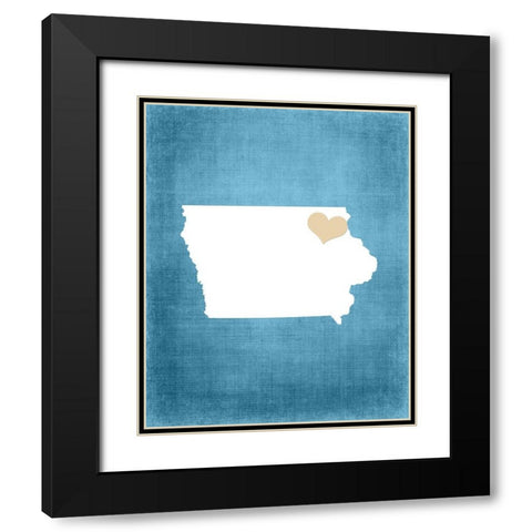 Iowa Black Modern Wood Framed Art Print with Double Matting by Robinson, Tamara