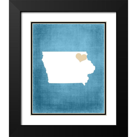 Iowa Black Modern Wood Framed Art Print with Double Matting by Robinson, Tamara