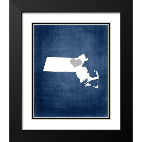 Mass. Black Modern Wood Framed Art Print with Double Matting by Robinson, Tamara