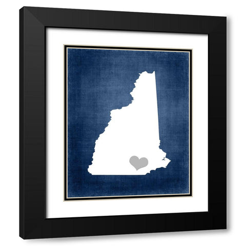 New Hampshire Black Modern Wood Framed Art Print with Double Matting by Robinson, Tamara