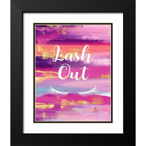 Lash Out Black Modern Wood Framed Art Print with Double Matting by Robinson, Tamara