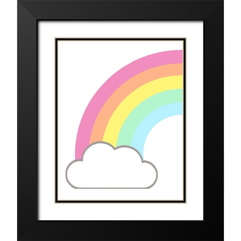 Rainbow Black Modern Wood Framed Art Print with Double Matting by Robinson, Tamara