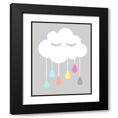 Cloud Black Modern Wood Framed Art Print with Double Matting by Robinson, Tamara