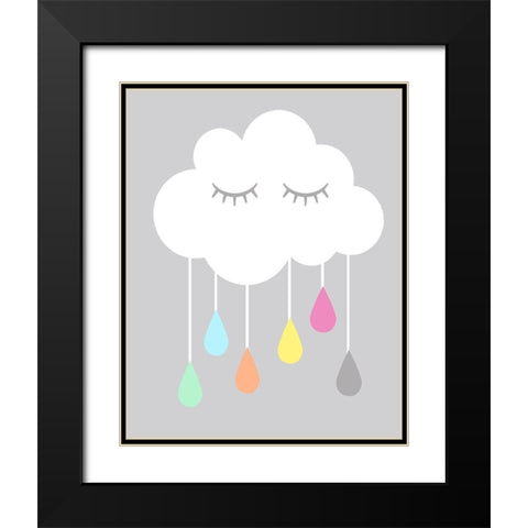 Cloud Black Modern Wood Framed Art Print with Double Matting by Robinson, Tamara