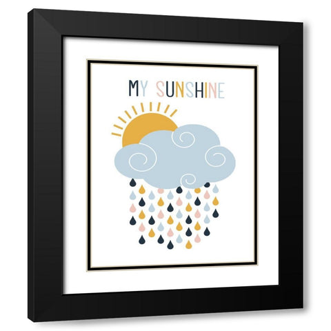 My Sunshine Black Modern Wood Framed Art Print with Double Matting by Robinson, Tamara