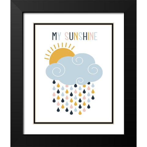 My Sunshine Black Modern Wood Framed Art Print with Double Matting by Robinson, Tamara