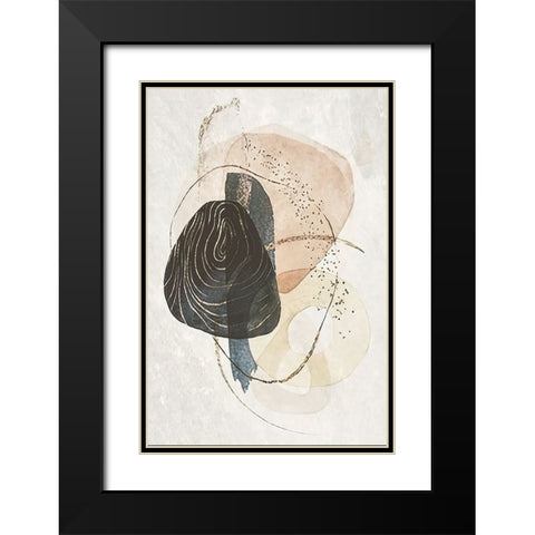 Found Objects Black Modern Wood Framed Art Print with Double Matting by Dundon, Denise