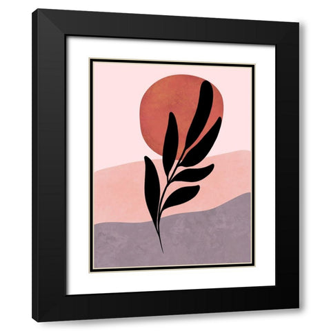 Plant Stem Black Modern Wood Framed Art Print with Double Matting by Dundon, Denise