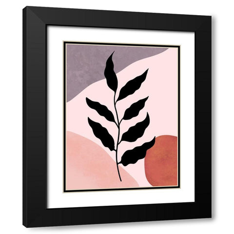 Plant Stem II Black Modern Wood Framed Art Print with Double Matting by Dundon, Denise