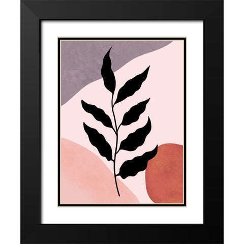 Plant Stem II Black Modern Wood Framed Art Print with Double Matting by Dundon, Denise