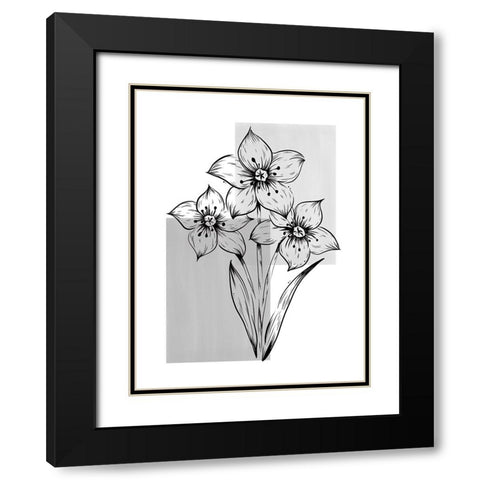 Botanical Rectangle Black Modern Wood Framed Art Print with Double Matting by Dundon, Denise