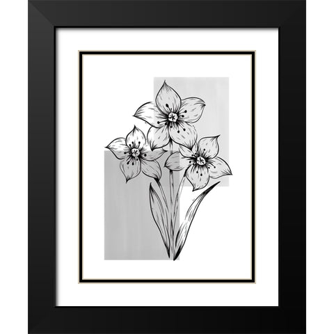 Botanical Rectangle Black Modern Wood Framed Art Print with Double Matting by Dundon, Denise